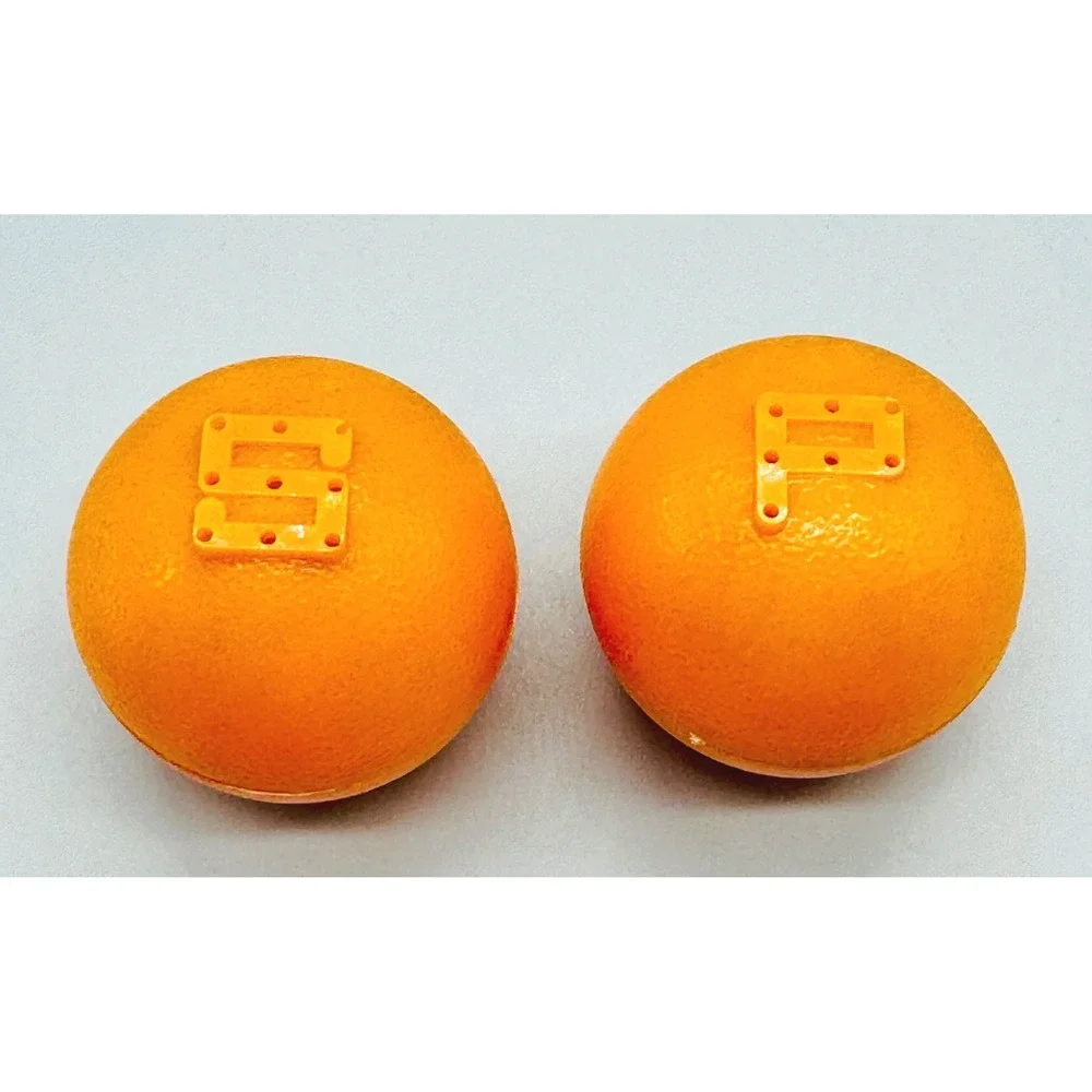 Beacon Orange Palm Tree Plastic Salt Pepper Shakers USA Tropical Kitsch